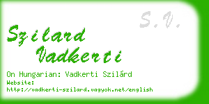 szilard vadkerti business card